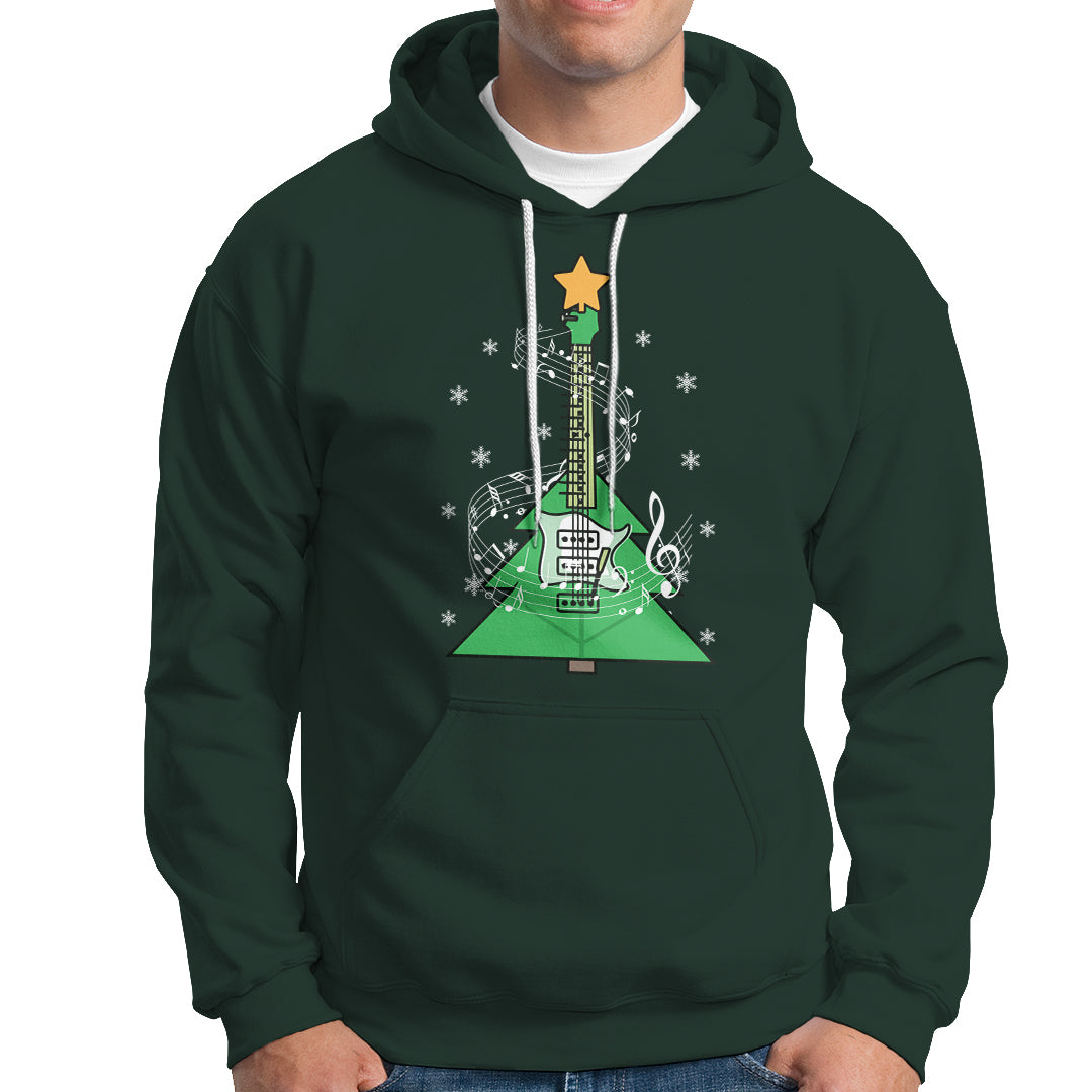 Rockin' Christmas Tree For Guitarist Music Lover Hoodie - Wonder Print Shop