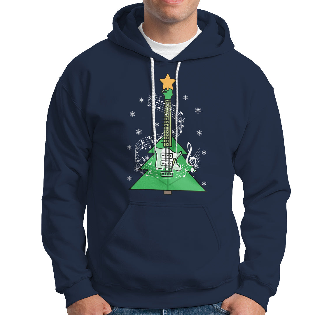 Rockin' Christmas Tree For Guitarist Music Lover Hoodie - Wonder Print Shop
