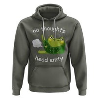 No Thoughts Head Empty Cute Frog Meme Blasting Fart Hoodie - Wonder Print Shop