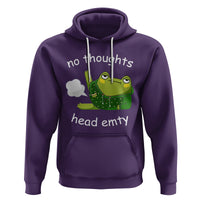 No Thoughts Head Empty Cute Frog Meme Blasting Fart Hoodie - Wonder Print Shop