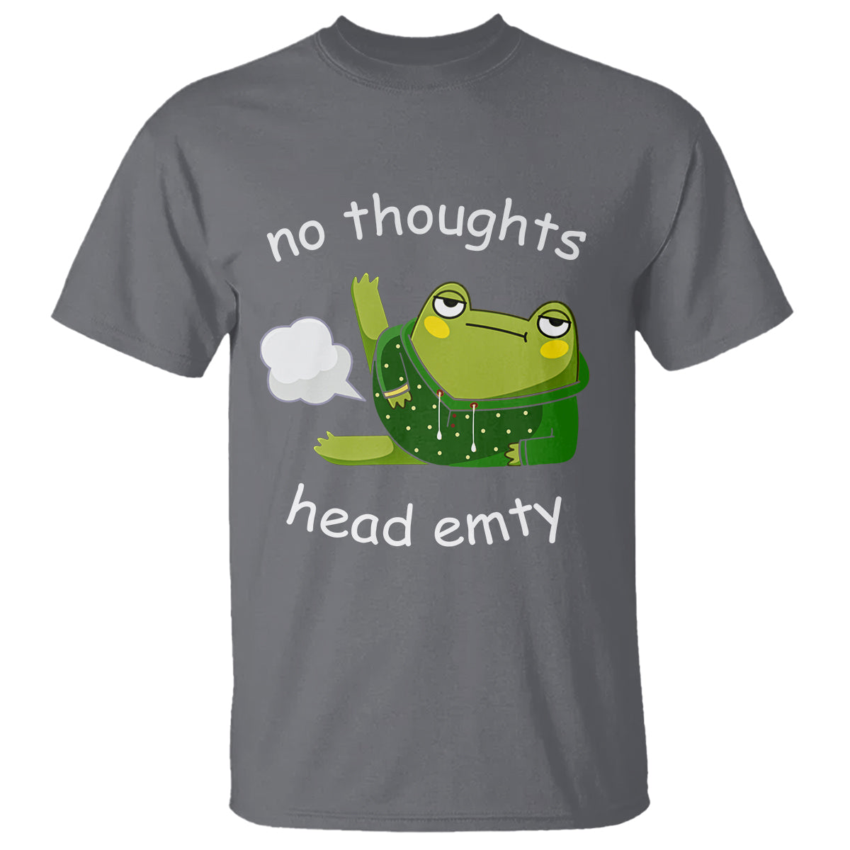 No Thoughts Head Empty Cute Frog Meme Blasting Fart T Shirt - Wonder Print Shop