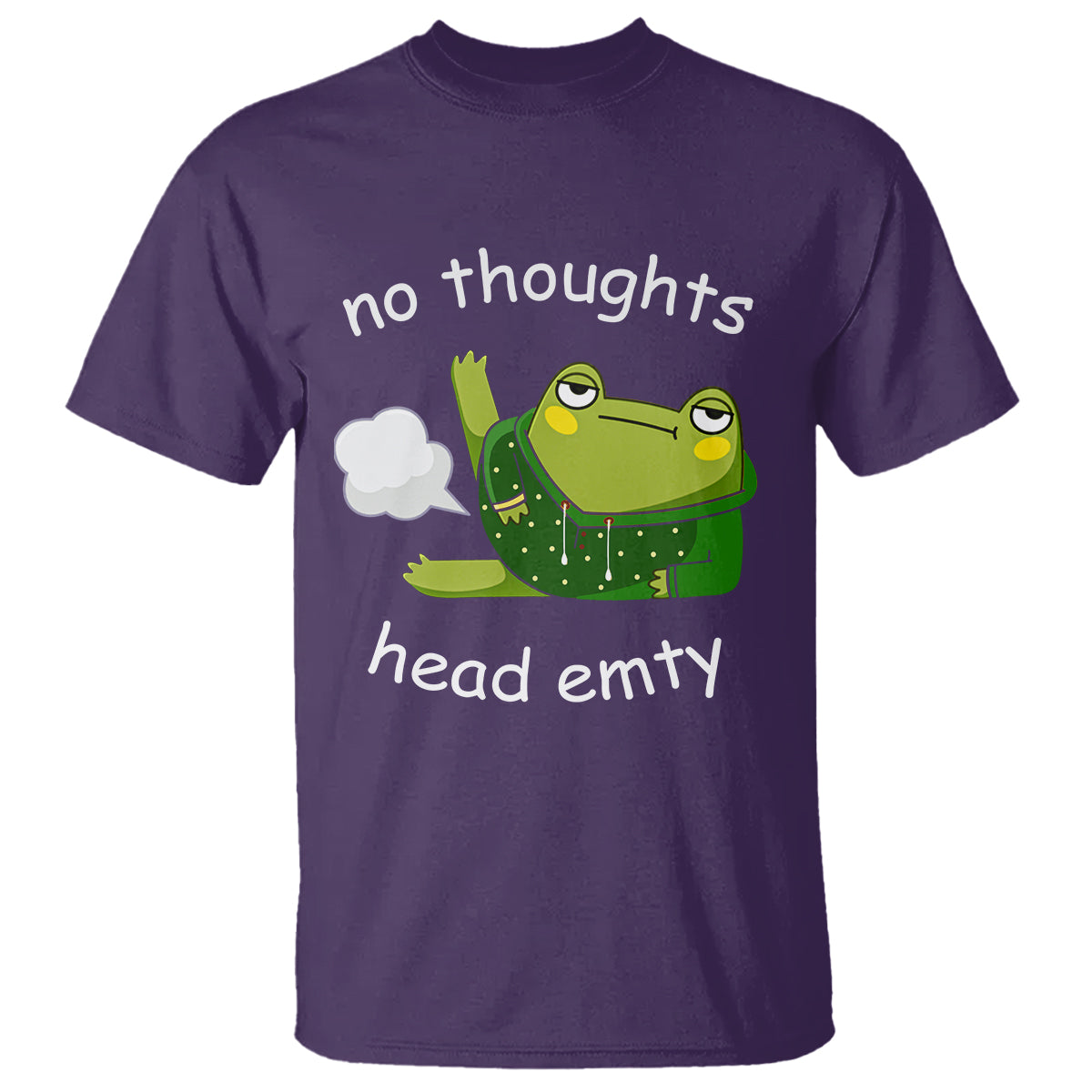 No Thoughts Head Empty Cute Frog Meme Blasting Fart T Shirt - Wonder Print Shop