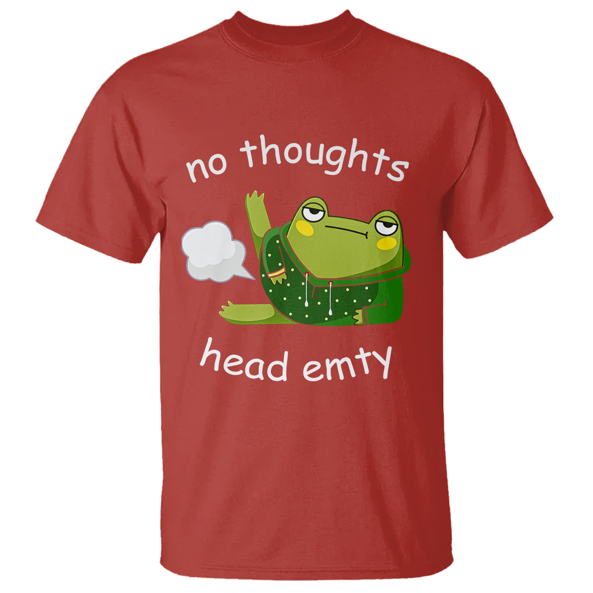 No Thoughts Head Empty Cute Frog Meme Blasting Fart T Shirt - Wonder Print Shop