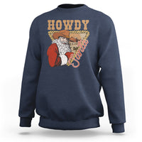 Howdy Santa Cowboy Vintage Western Christmas Sweatshirt - Wonder Print Shop