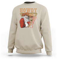 Howdy Santa Cowboy Vintage Western Christmas Sweatshirt - Wonder Print Shop