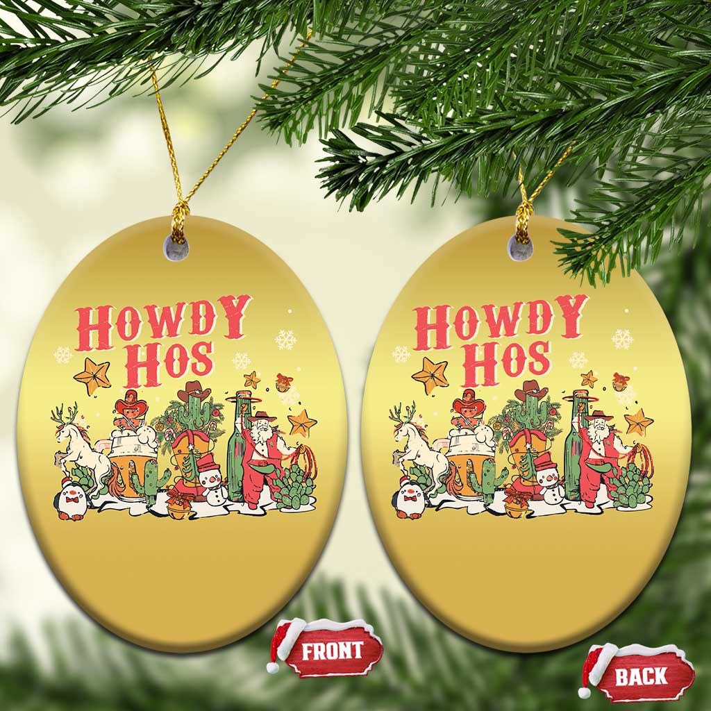 Howdy Hos Cowboy Vintage Western Xmas Christmas Ornament - Wonder Print Shop