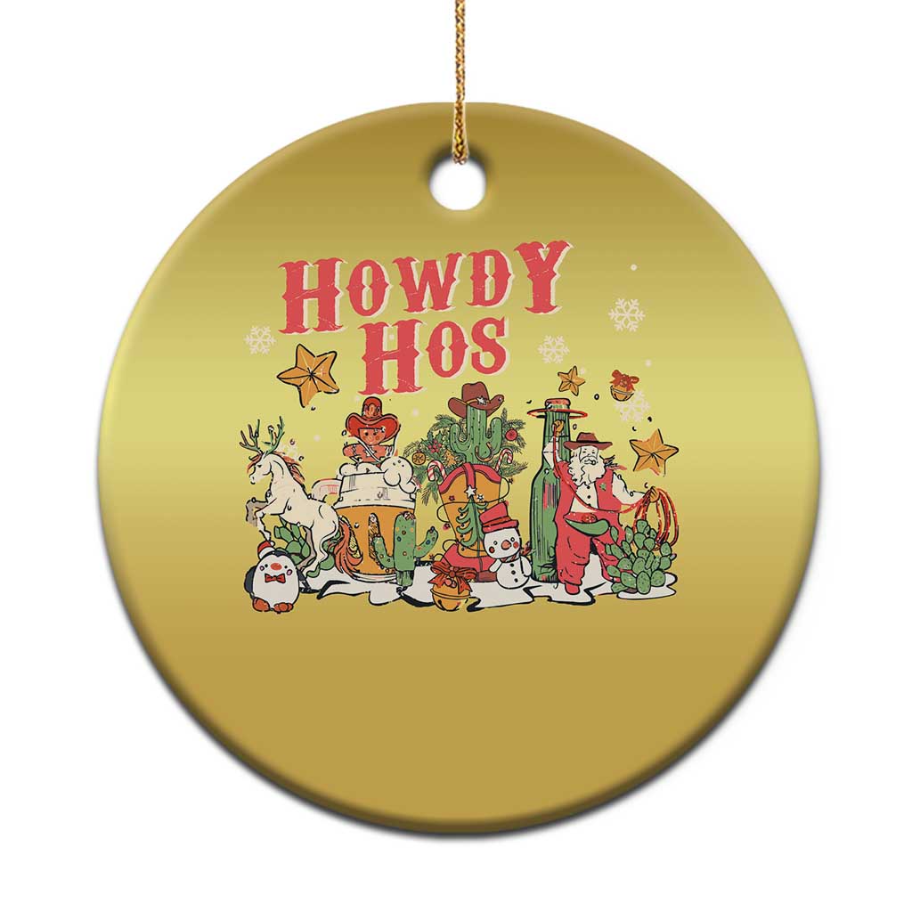 Howdy Hos Cowboy Vintage Western Xmas Christmas Ornament - Wonder Print Shop