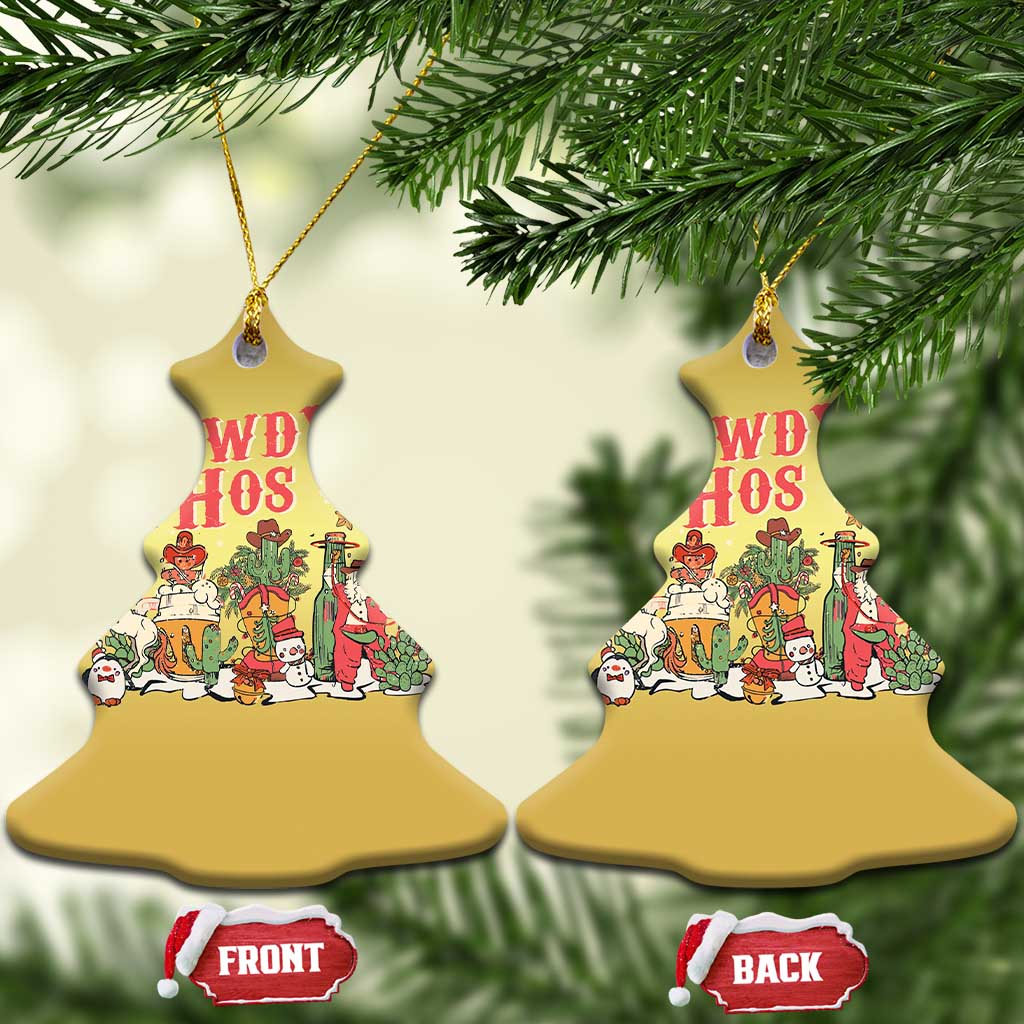 Howdy Hos Cowboy Vintage Western Xmas Christmas Ornament - Wonder Print Shop
