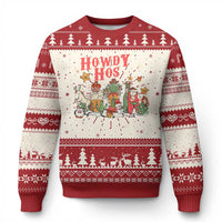 Howdy Hos Cowboy Vintage Western Xmas Ugly Christmas Sweater - Wonder Print Shop