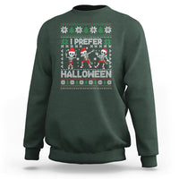Christmas Sweatshirt I Prefer Halloween Cool Santa Skeleton Dancing - Wonder Print Shop