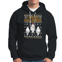 Christmas Hoodie I Prefer Halloween Cute Santa Ghost Boo Skeleton - Wonder Print Shop