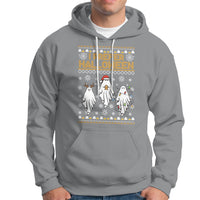 Christmas Hoodie I Prefer Halloween Cute Santa Ghost Boo Skeleton - Wonder Print Shop