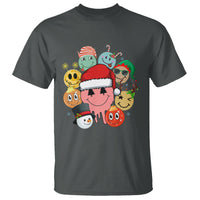 Christmas T Shirt Retro Groovy Xmas Tree Eye Face Reindeer Snowman Efl - Wonder Print Shop