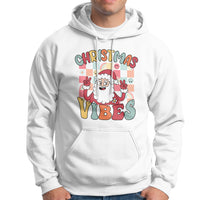 Vintage Groovy Santa Christmas Vibe Funny Retro Hoodie - Wonder Print Shop