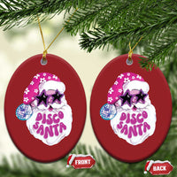 Funny Pink Disco Santa Retro Groovy Christmas Ornament - Wonder Print Shop
