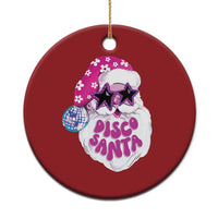 Funny Pink Disco Santa Retro Groovy Christmas Ornament - Wonder Print Shop
