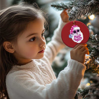 Funny Pink Disco Santa Retro Groovy Christmas Ornament - Wonder Print Shop