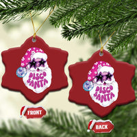 Funny Pink Disco Santa Retro Groovy Christmas Ornament - Wonder Print Shop