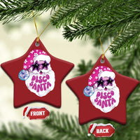 Funny Pink Disco Santa Retro Groovy Christmas Ornament - Wonder Print Shop