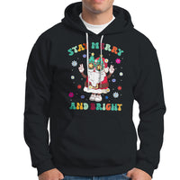 Stay Marry and bright Groovy Christmas Hippie Santa Clause Hoodie - Wonder Print Shop