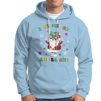 Stay Marry and bright Groovy Christmas Hippie Santa Clause Hoodie - Wonder Print Shop