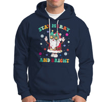 Stay Marry and bright Groovy Christmas Hippie Santa Clause Hoodie - Wonder Print Shop