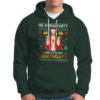 Christmas Hoodie We Gonna Party Like It's My Birthday Jesus - Wonder Print Shop