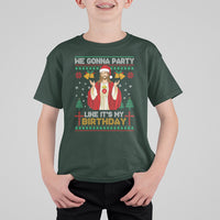 Christmas T Shirt For Kid We Gonna Party Like It's My Birthday Jesus - Wonder Print Shop