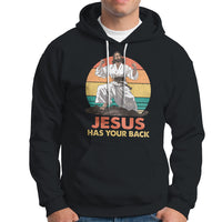 Jesus Has Your Back Jitsu Retro Christian Hoodie - Wonder Print Shop