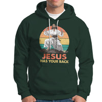 Jesus Has Your Back Jitsu Retro Christian Hoodie - Wonder Print Shop