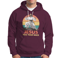 Jesus Has Your Back Jitsu Retro Christian Hoodie - Wonder Print Shop