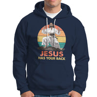 Jesus Has Your Back Jitsu Retro Christian Hoodie - Wonder Print Shop