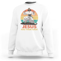 Jesus Has Your Back Jitsu Retro Christian Sweatshirt - Wonder Print Shop