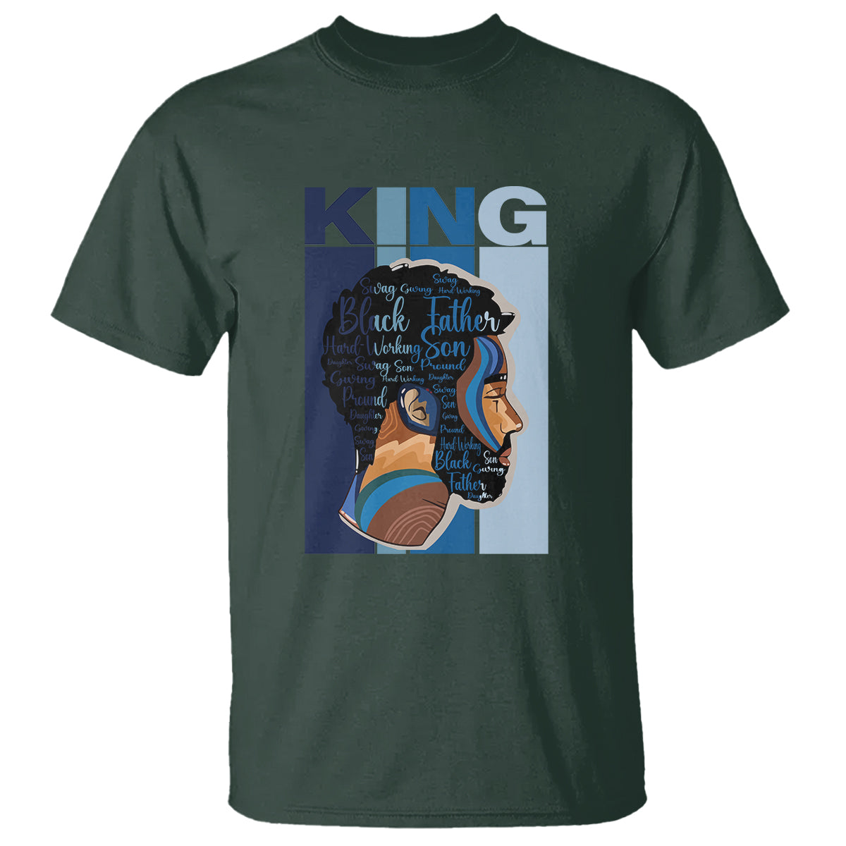 Black History King Father Melanin African American Dad T Shirt - Wonder Print Shop