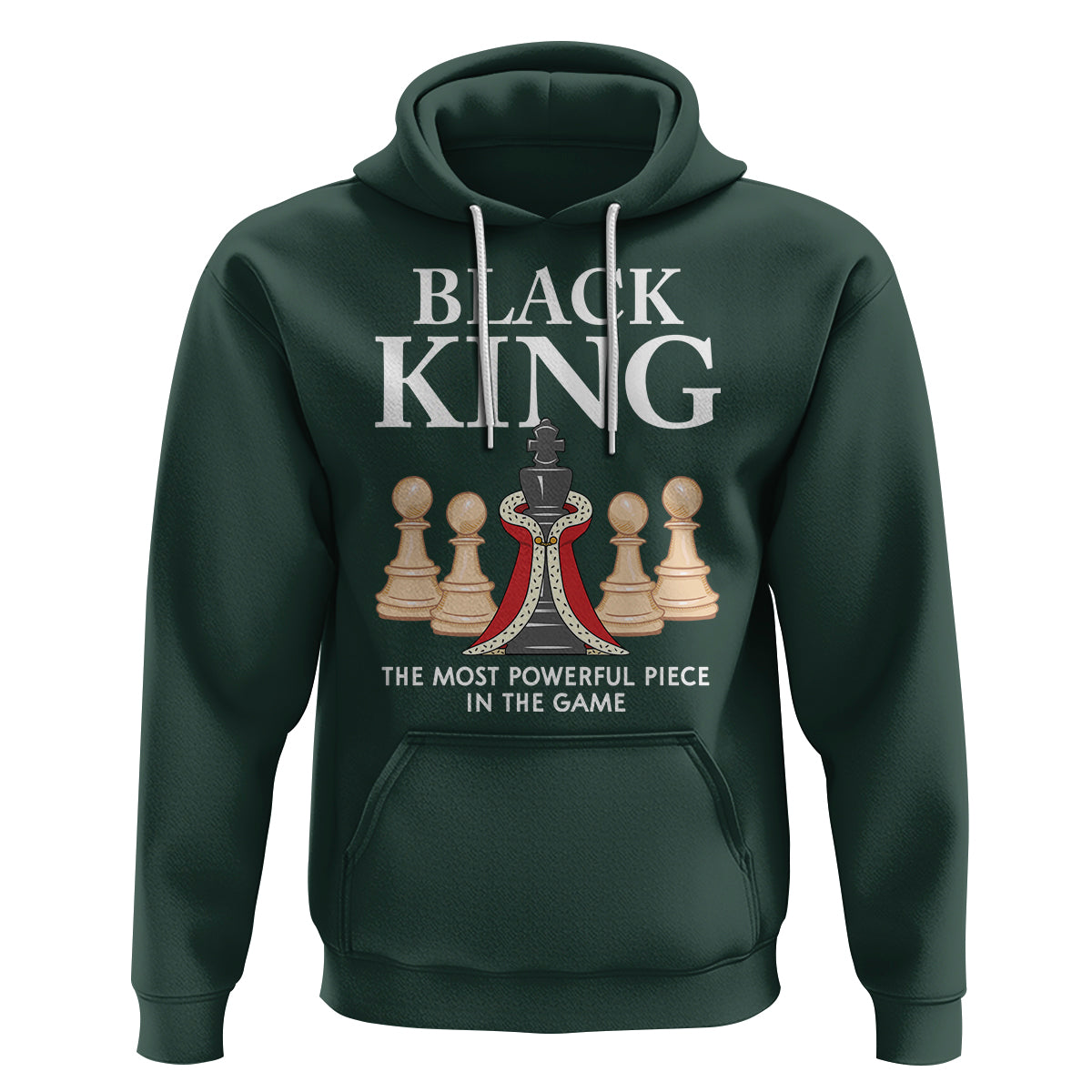 Black King The Most Powerful Piece In The Game Chess Hoodie - Wonder Print Shop