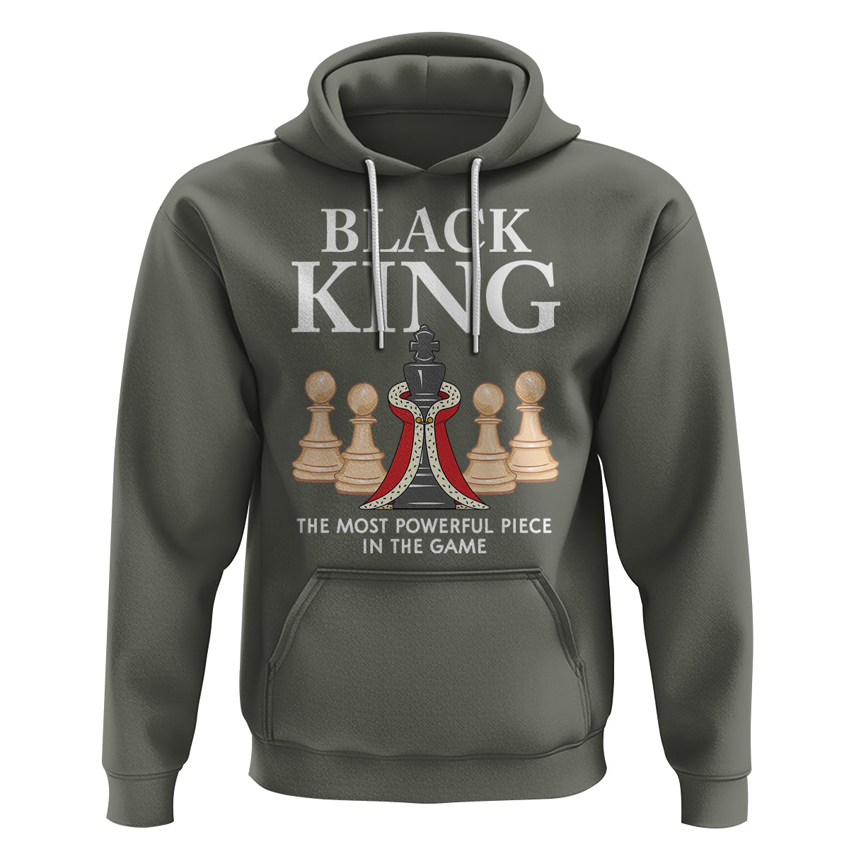 Black King The Most Powerful Piece In The Game Chess Hoodie - Wonder Print Shop