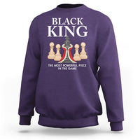 Black King The Most Powerful Piece In The Game Chess Sweatshirt - Wonder Print Shop
