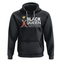Black Queen The Most Powerful Piece In The Game Chess Hoodie - Wonder Print Shop
