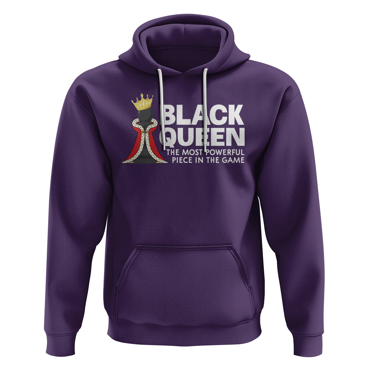 Black Queen The Most Powerful Piece In The Game Chess Hoodie - Wonder Print Shop