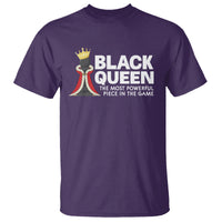 Black Queen The Most Powerful Piece In The Game Chess T Shirt - Wonder Print Shop