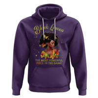 Black Queen The Most Powerful Piece In The Game Melanin Girl Butterfly Hoodie - Wonder Print Shop