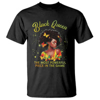 Black Queen The Most Powerful Piece In The Game Melanin Girl Butterfly T Shirt - Wonder Print Shop