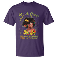 Black Queen The Most Powerful Piece In The Game Melanin Girl Butterfly T Shirt - Wonder Print Shop