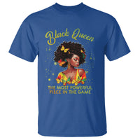 Black Queen The Most Powerful Piece In The Game Melanin Girl Butterfly T Shirt - Wonder Print Shop