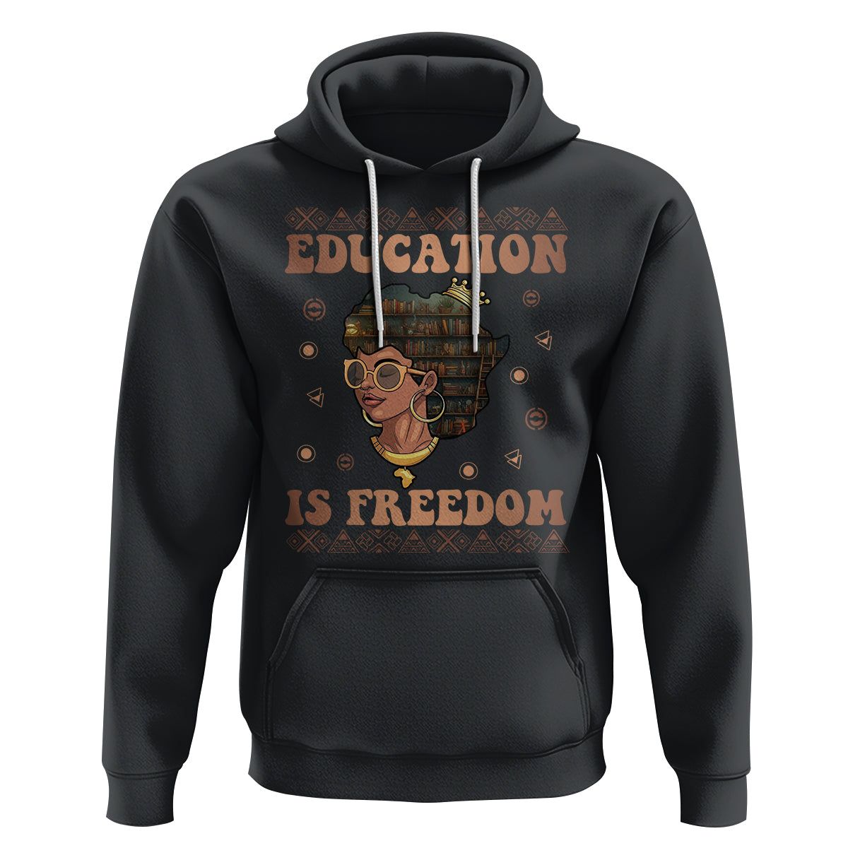 Black History Month Hoodie Education Is Freedom Teacher Women - Wonder Print Shop