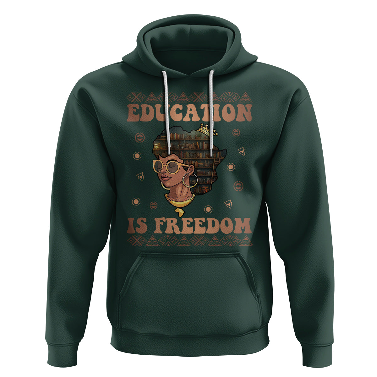 Black History Month Hoodie Education Is Freedom Teacher Women - Wonder Print Shop