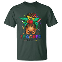 Black Teacher Life Messy Bun African American Educate T Shirt - Wonder Print Shop