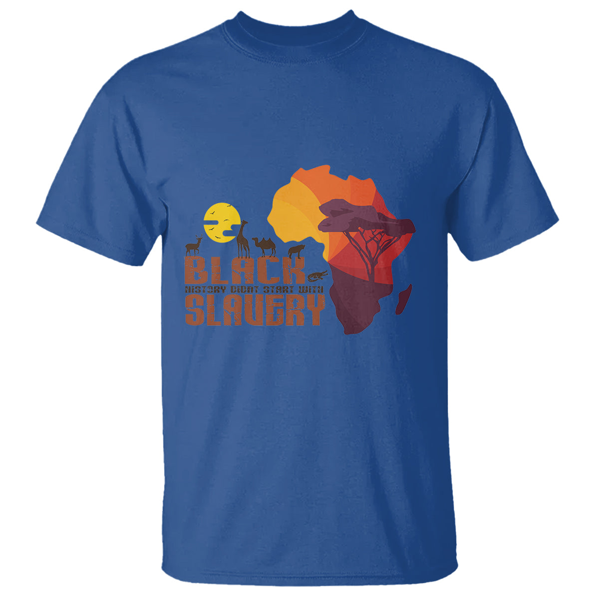 Black History Didn't Start With Slavery T Shirt - Wonder Print Shop