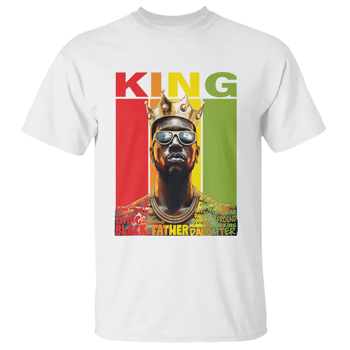 Black History King Father Melanin African American Dad T Shirt - Wonder Print Shop