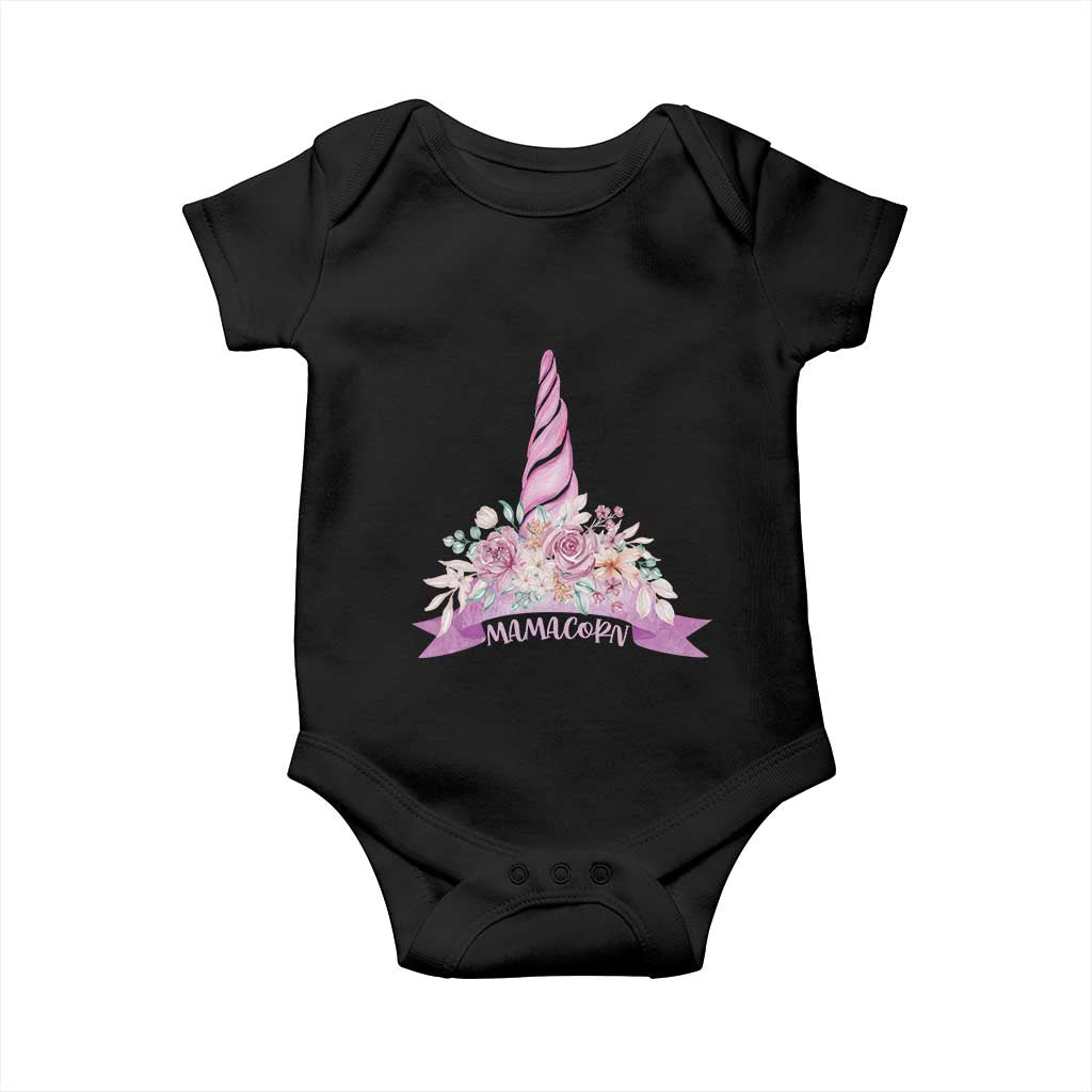 Cute Mamacorn Mother's Day Baby Onesie